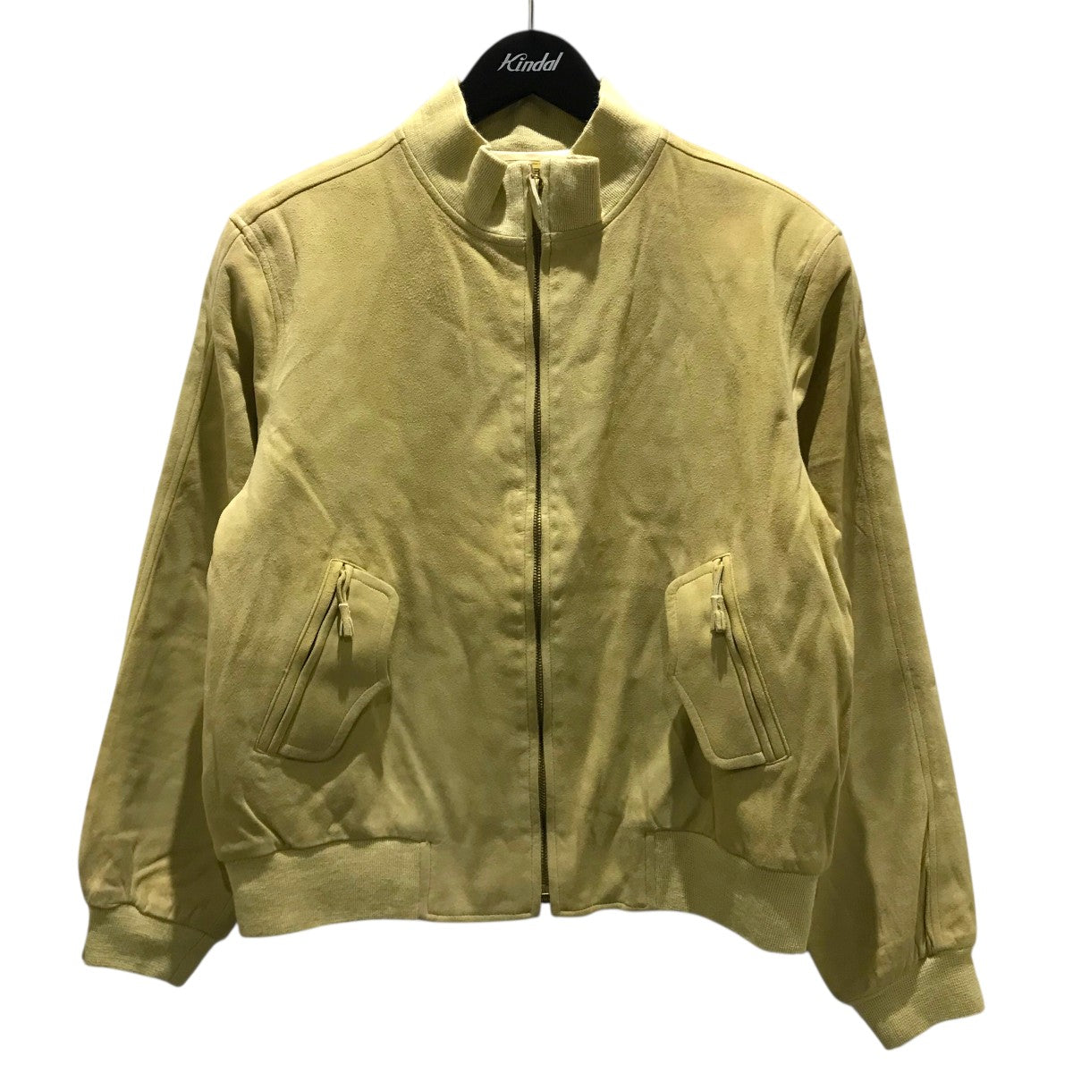 裏地シルクレザーリブジャケット