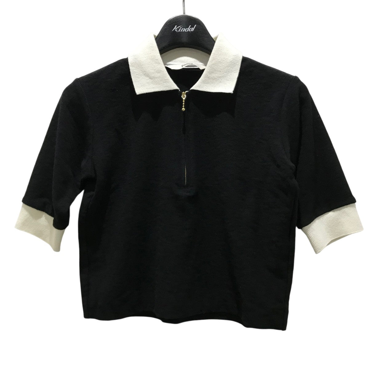 ペレック pelleq 25SS ニットポロシャツ TS0917-SS25 ブラック サイズ：34 pelleq(ペレック) 25SSニットポロシャツTS0917-SS25 TS0917-SS25