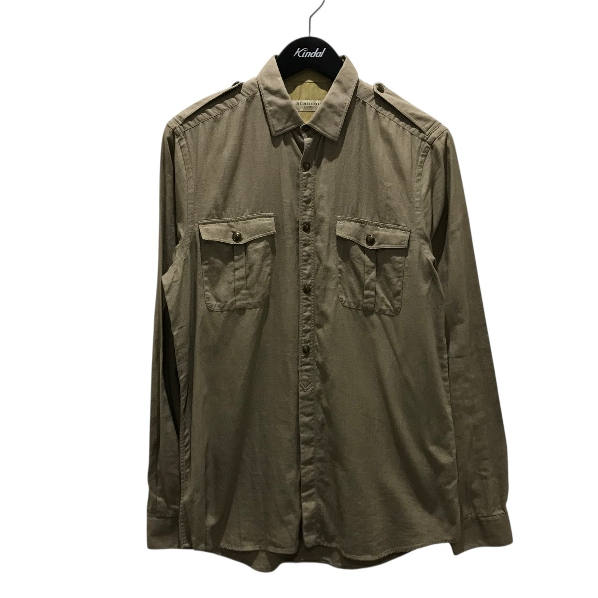 BURBERRY LONDON Trench coat Nylon Waist belt Grey beige Size