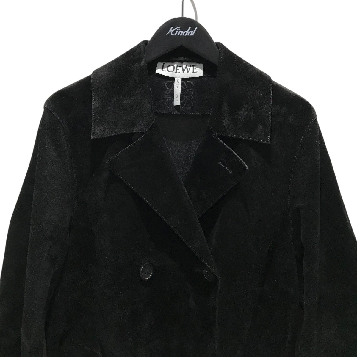 LOEWE スウェードトレンチコート 古着・中古-3枚目のアイテム画像