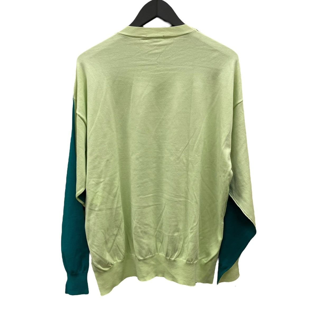 nagonstans カラーニット nagonstans バイカラーニット カーキ 配色