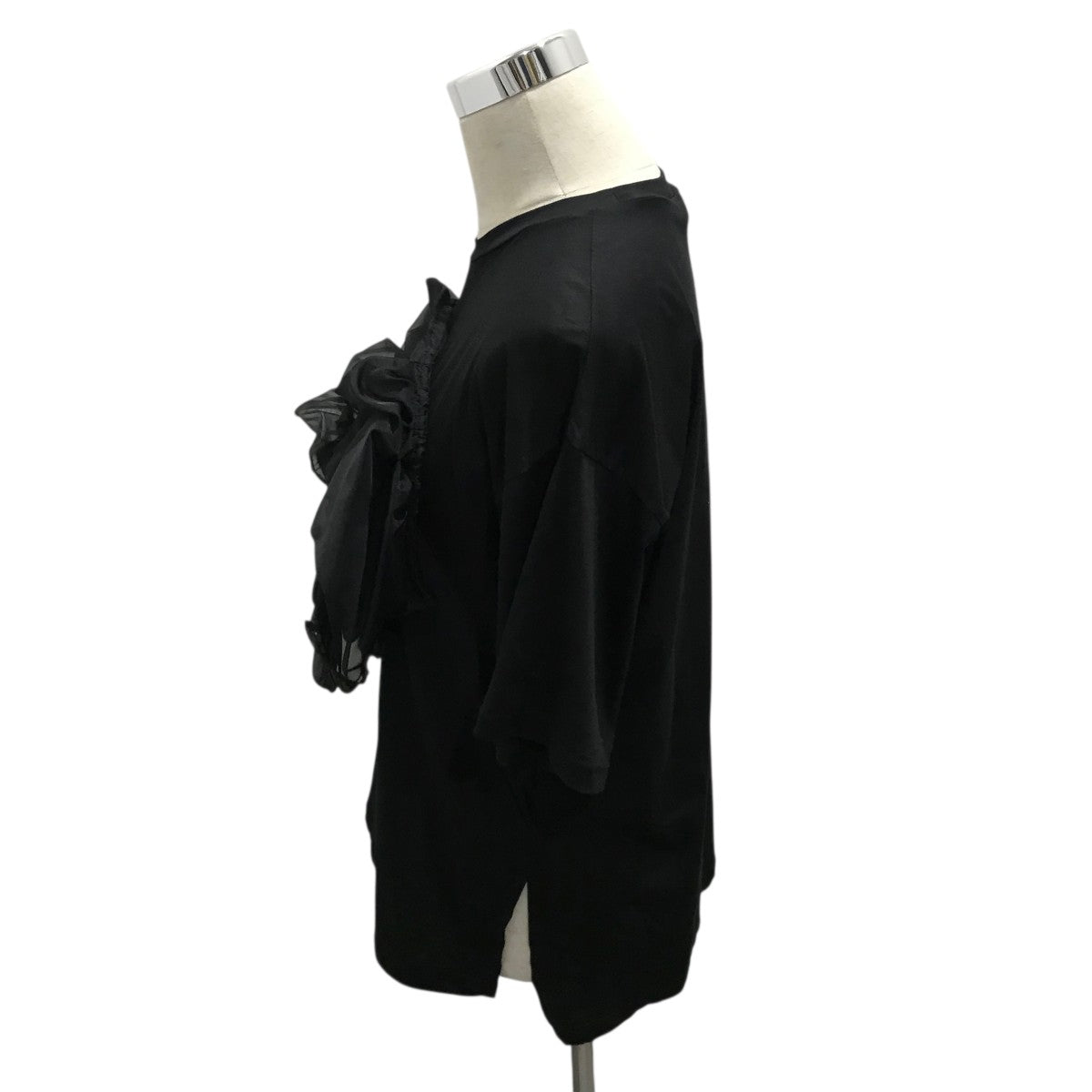 ENFOLD エンフォルド 24SS SOLID-ARM SHIRT レースミックス