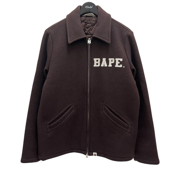 A BATHING APE(アベイシングエイプ) ウールジャケット ブラウン サイズ