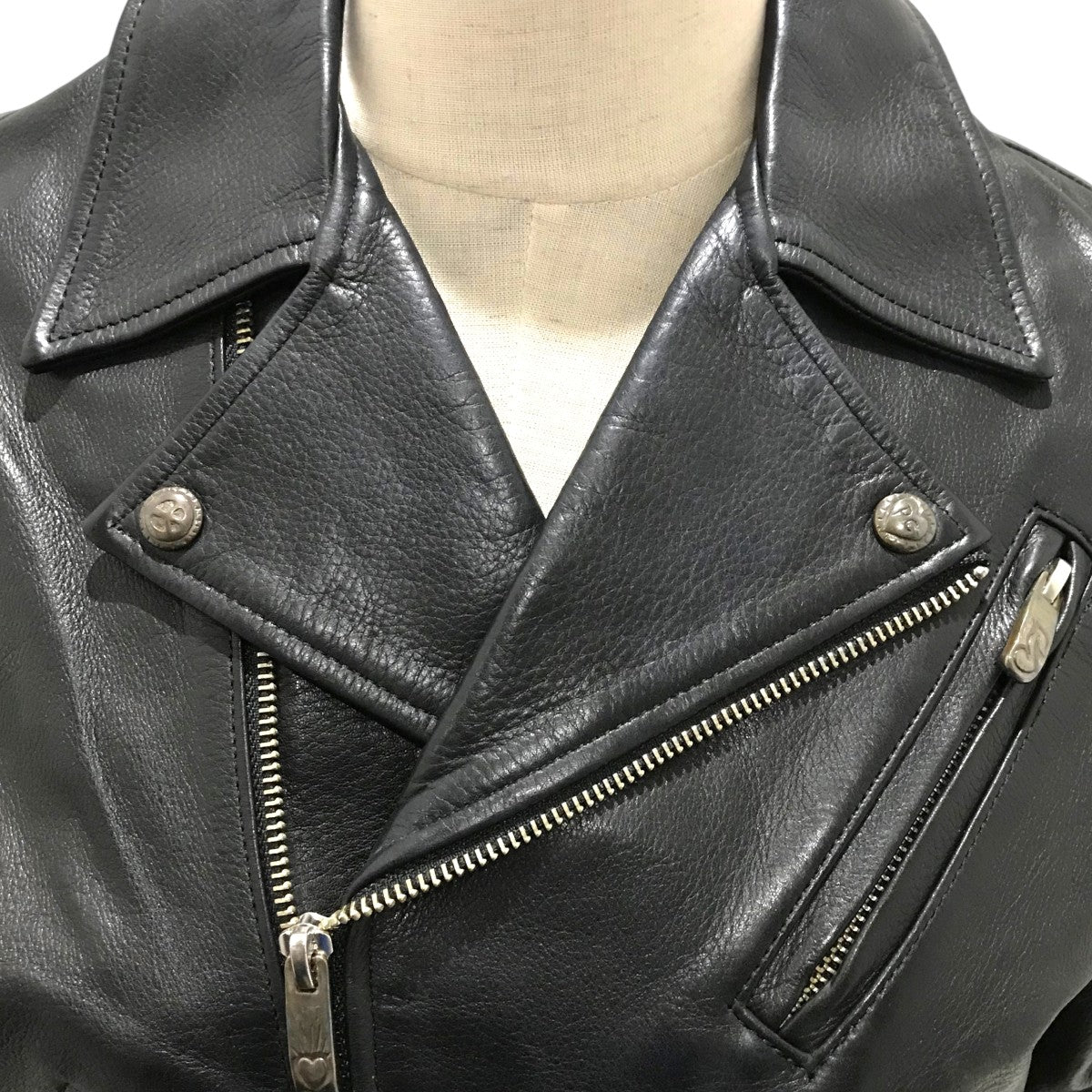 Porter Classic レザーダブルライダースジャケット 古着・中古-4枚目のアイテム画像