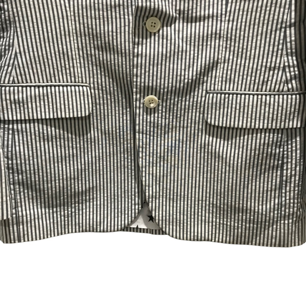 Supreme×BROOKS BROTHERS ストライプセットアップ グレー