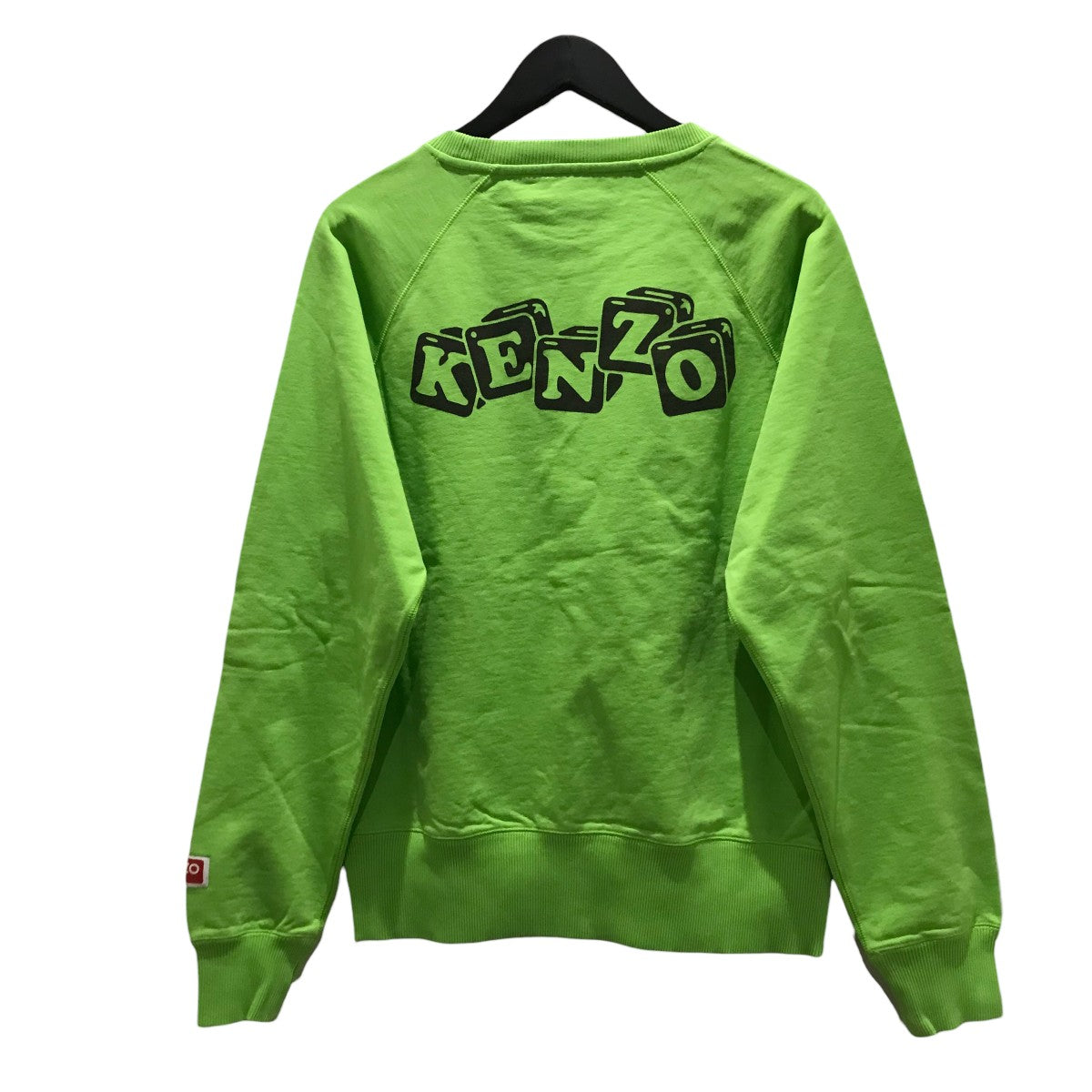 KENZO ネオンイエロー　パーカー　ケンゾー ケンゾーKENZO フードロゴジップアップパーカー 黄緑XS (K