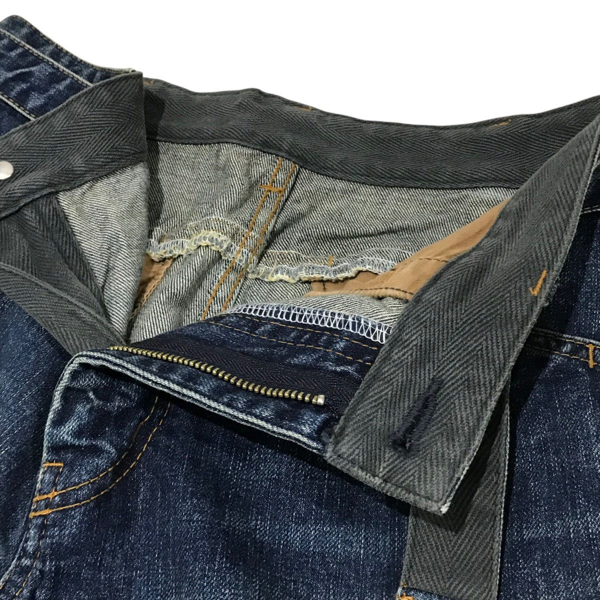 sacai(サカイ) ベルテッドダブルニーデニムパンツ21-02513M 21