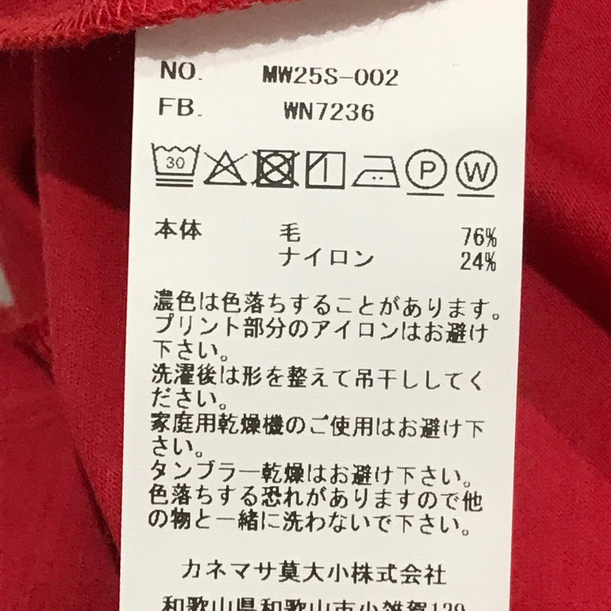 【36GWool V neck Tee】半袖TシャツMW25S-002