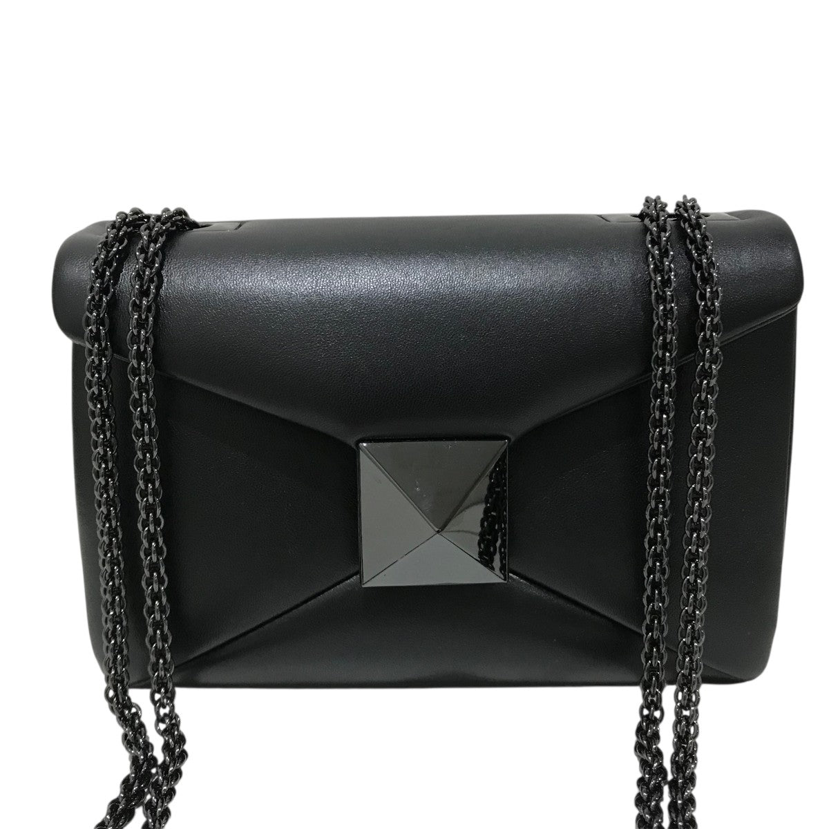 ☆【VALENTINO】☆ワンスタッズ チェーン ショルダーバッ.グ☆ ヴァレンティノ ショルダーバッグ ワンスタッズ ナッパレザー