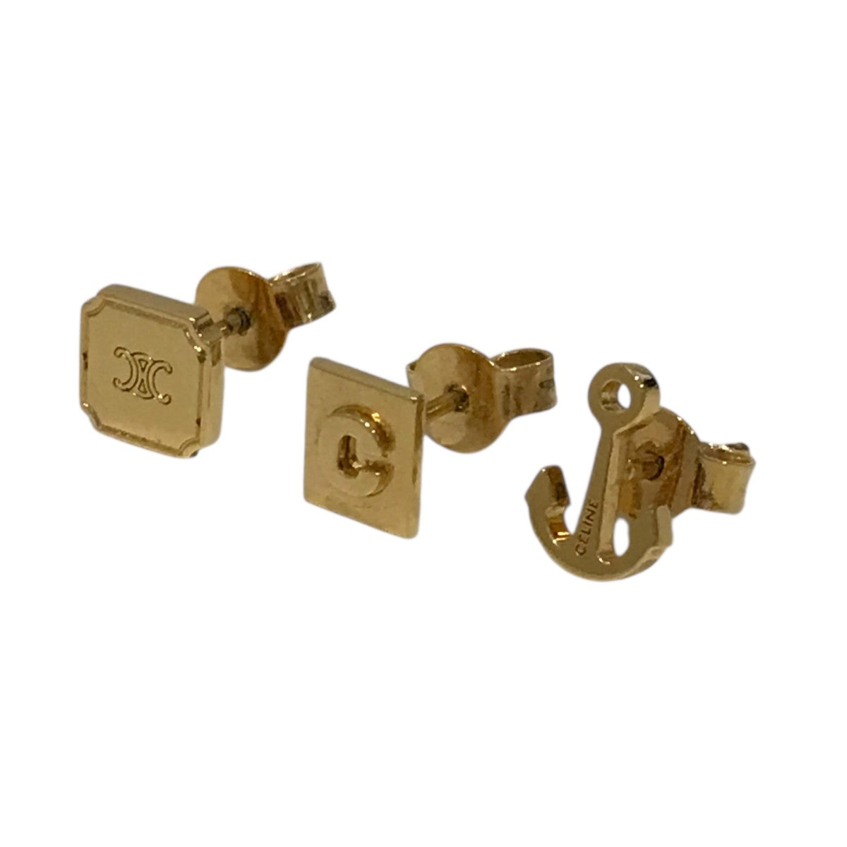 CELINE ゴールド片耳用ピアス CELINE】セリーヌ トリオンフ ピアス ゴールド 片耳用」 楽天市場
