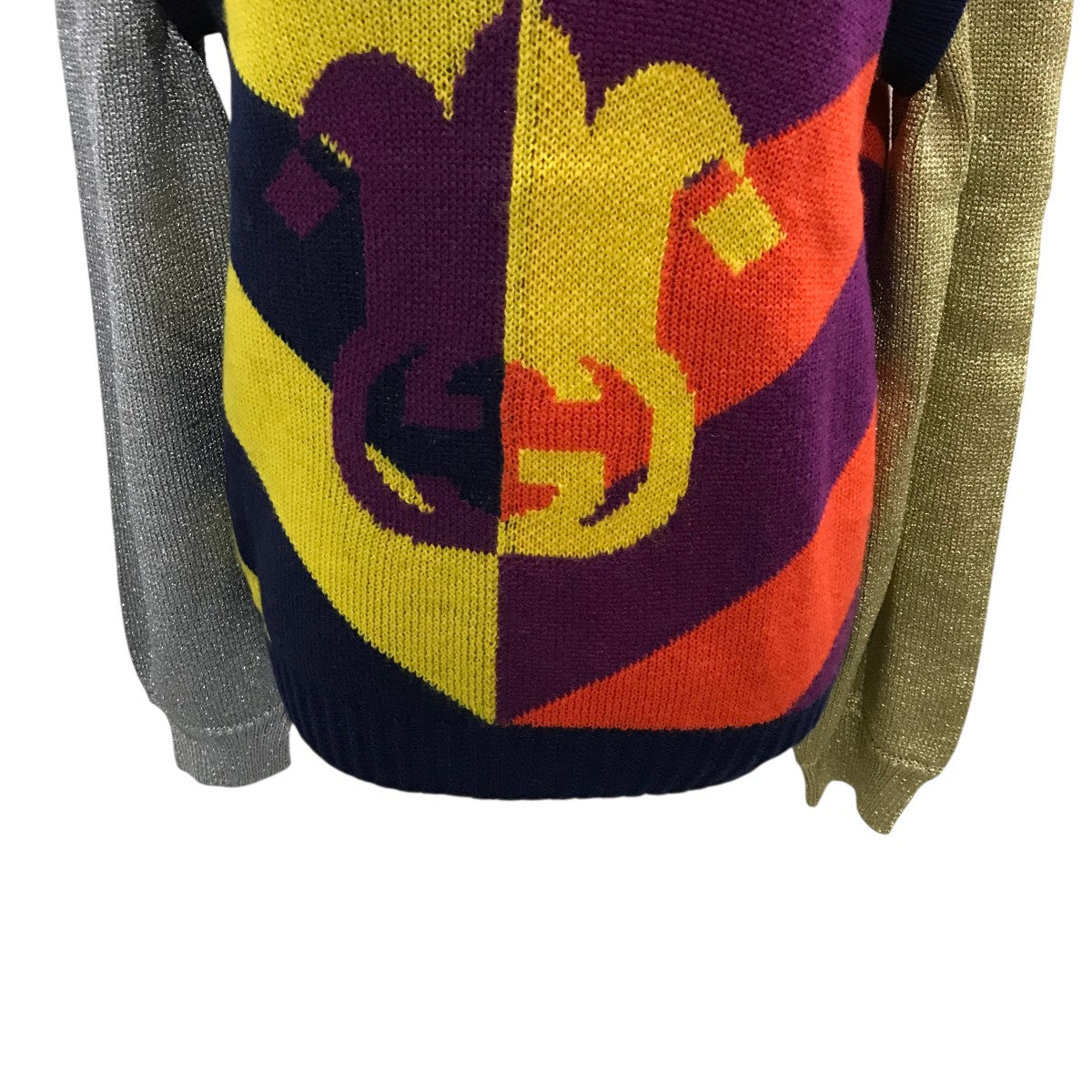 GUCCI ウール GGロゴジャガードド ッキングデザイン タートルネックニット724770 古着・中古-4枚目のアイテム画像
