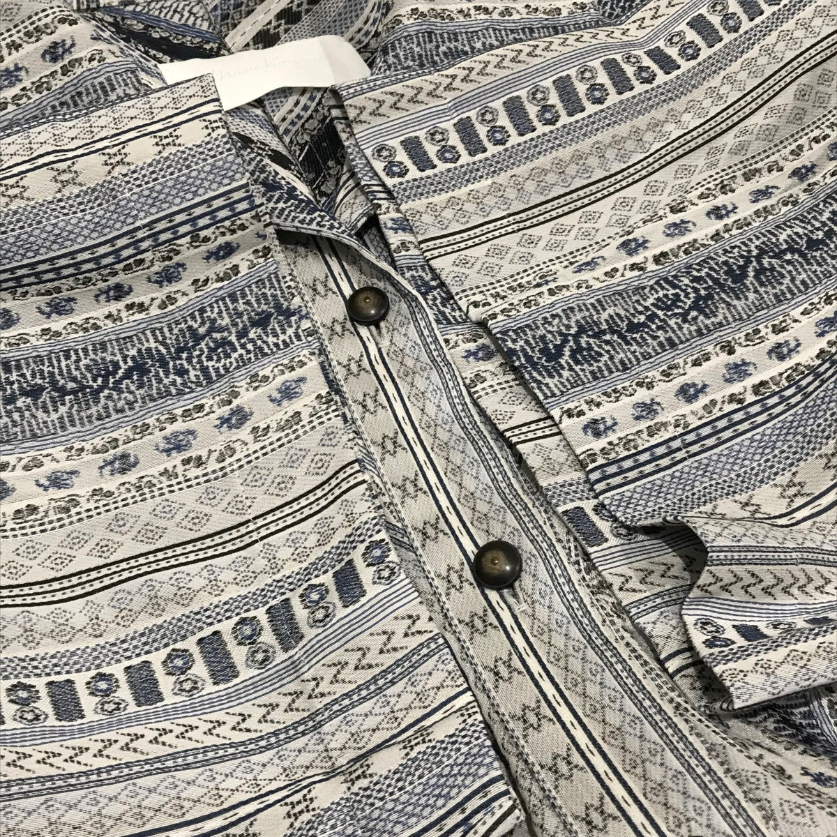 mame kurogouchi(マメクロゴウチ) 25SSStripe Jacquard Open