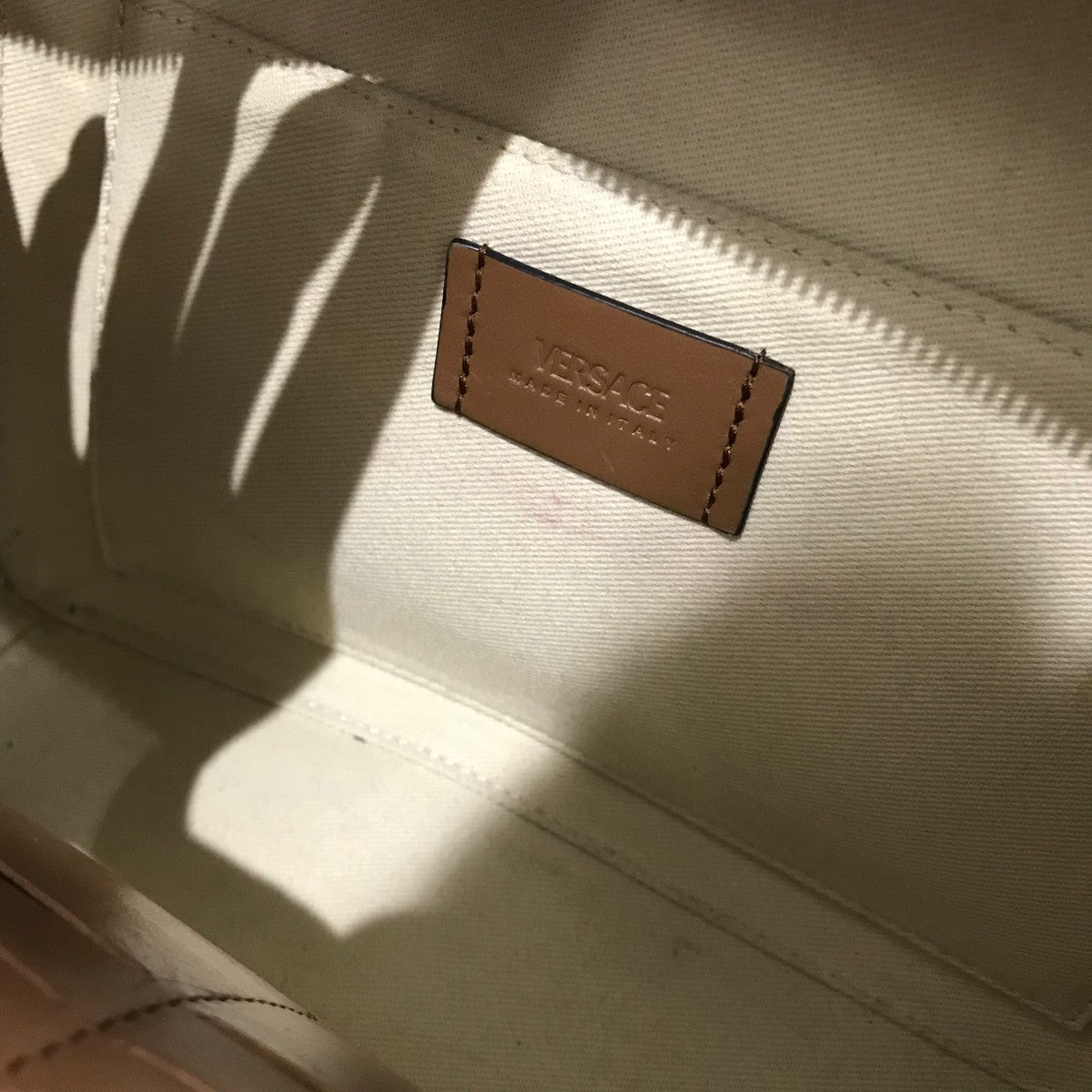 VERSACE ロゴレザー×キャンバスショルダーバッグ 古着・中古-7枚目のアイテム画像