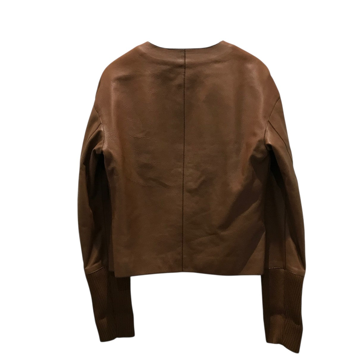 HERMES(エルメス) レザーイニシャルジャケット ブラウン サイズ