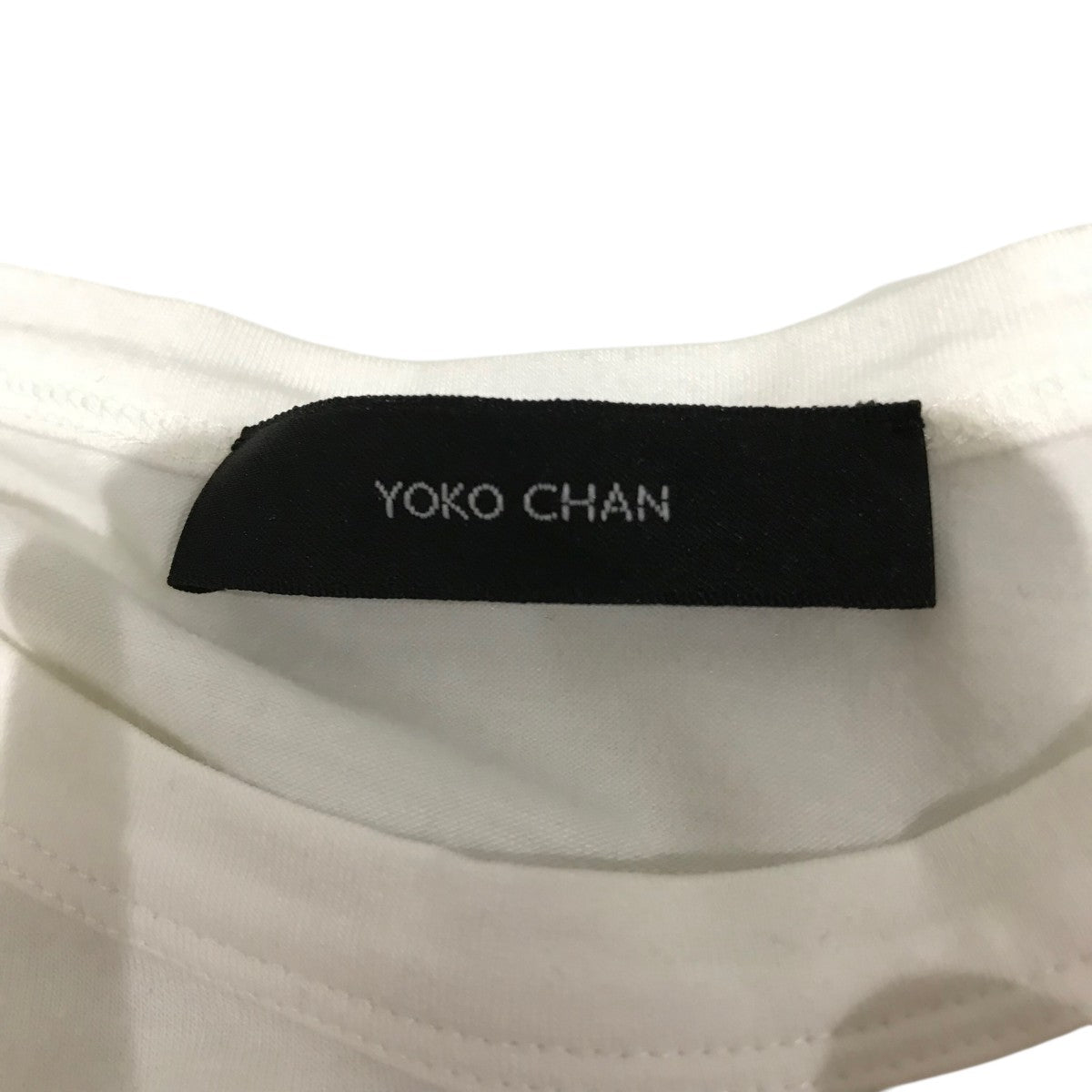 ヨーコチャン YOKO CHAN ハーフスリーブラッフルレイヤーブラウス YCT-222-047 ホワイト サイズ：36 YOKO CHAN(ヨーコチャン) ハーフスリーブラッフルレイヤー