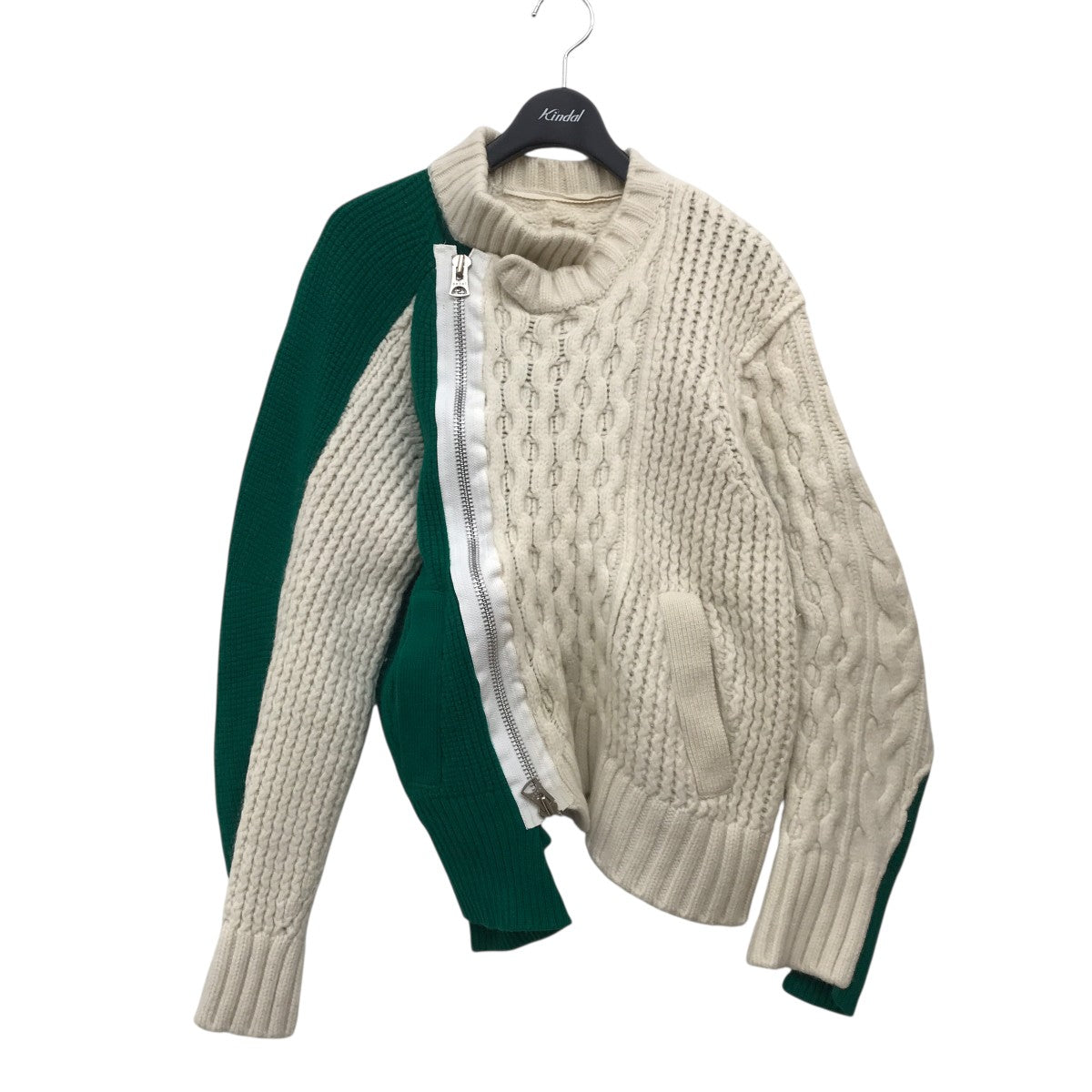 sacai(サカイ) ウールニットジップアップジャケット21-02778M 21