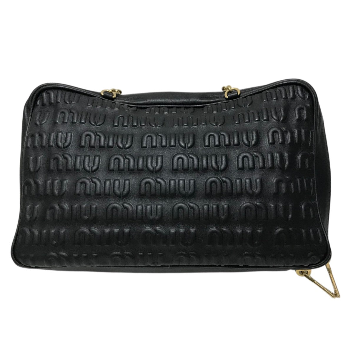 Miu Miu★セール！エンボス加工ショルダーバック 5BB113 MIU MIU(ミュウミュウ) エンボス加工チェーンショルダーバッグ