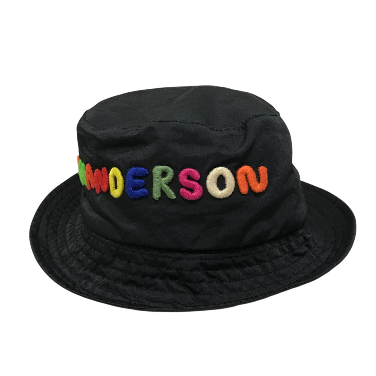 JW ANDERSON ブラック バケットハット J．W．ANDERSON(ジョナサンウィリアムアンダーソン) 刺繍ロゴ