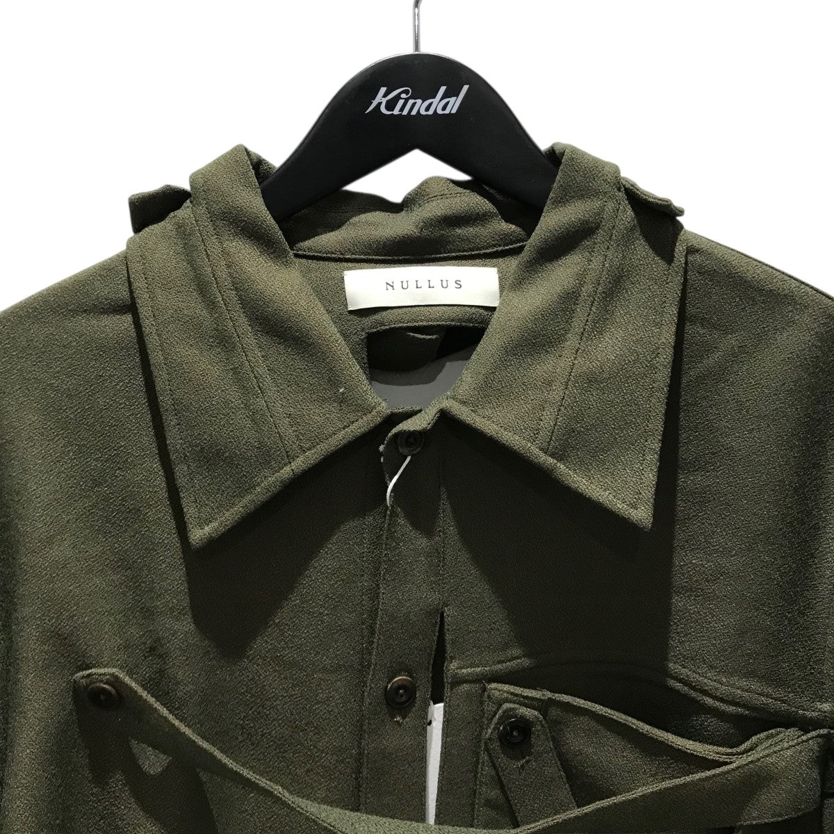 NULLUS(ヌル) X Pocket Strap Shirtウールジャケット