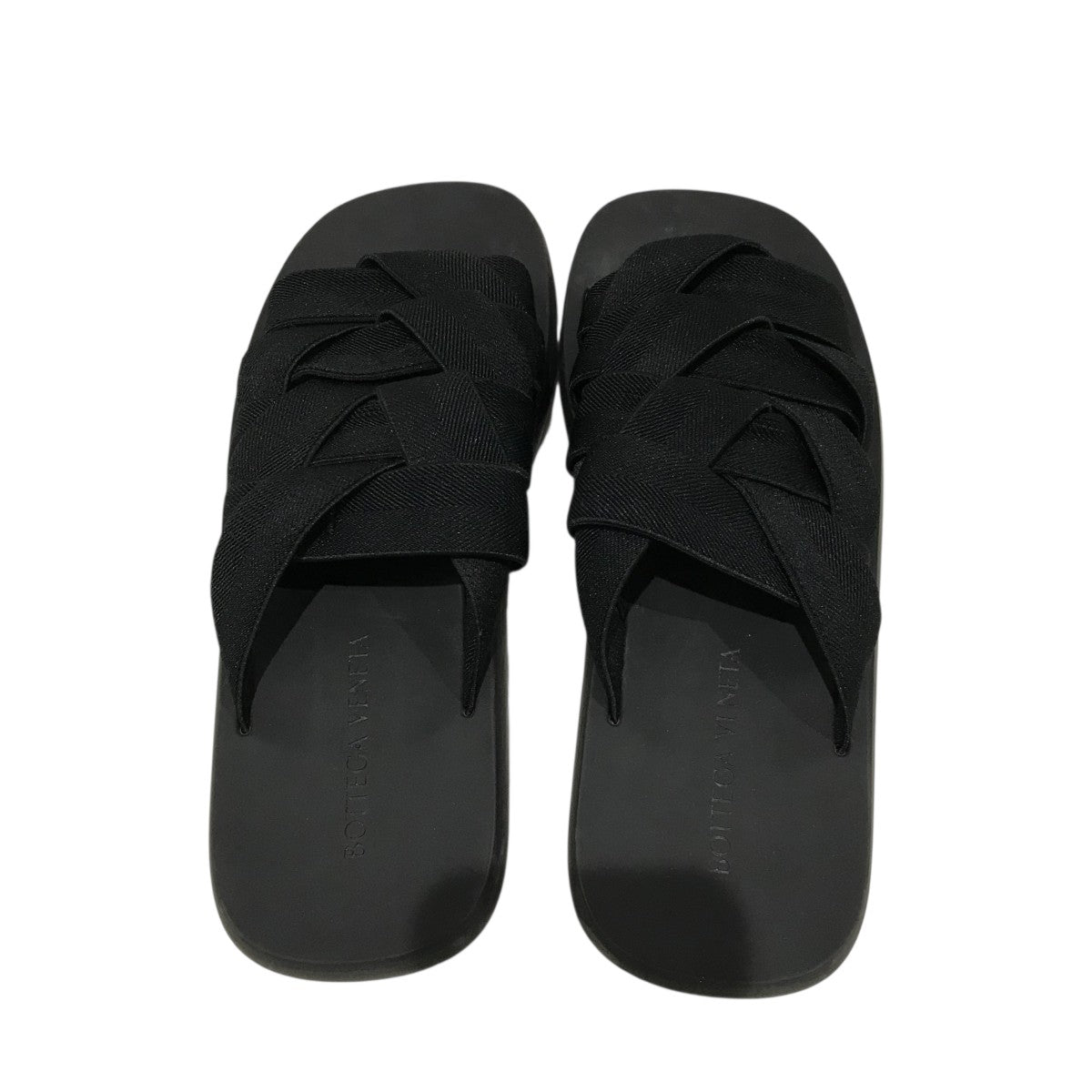 【美品】Bottega Veneta プラットサンダル サイズ42 BOTTEGA VENETA(ボッテガヴェネタ) プラットサンダル ブラック