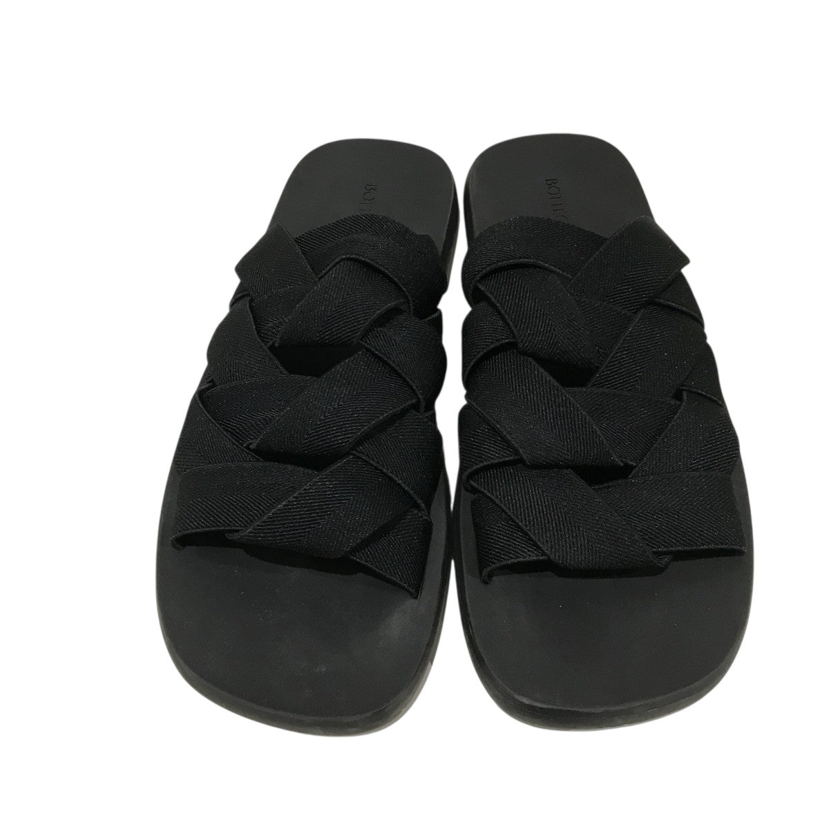 【美品】Bottega Veneta プラットサンダル サイズ42 BOTTEGA VENETA(ボッテガヴェネタ) プラットサンダル ブラック