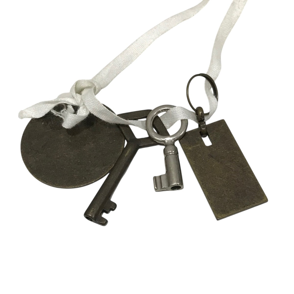 ANN DEMEULEMEESTER 編み込み ビーズキーハンガー ブレスレット ANN DEMEULEMEESTER - アン ドゥムルメステール】Chain Double
