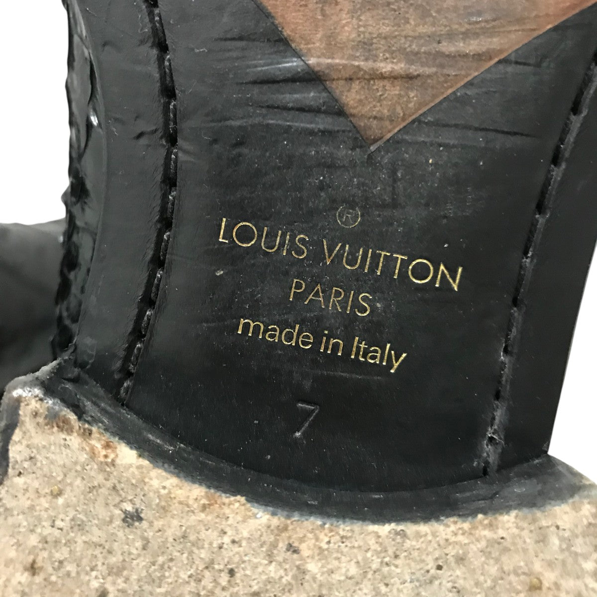 サイズ7 1/2 ルイヴィトンレザーブーツ LOUIS VUITTON(ルイヴィトン) エキゾチックレザーブーツ