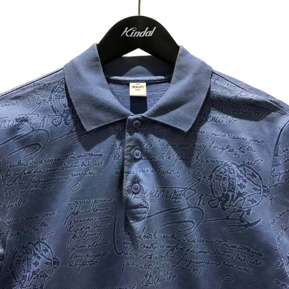 Berluti(ベルルッティ) カリグラフィポロシャツ ブルー サイズ
