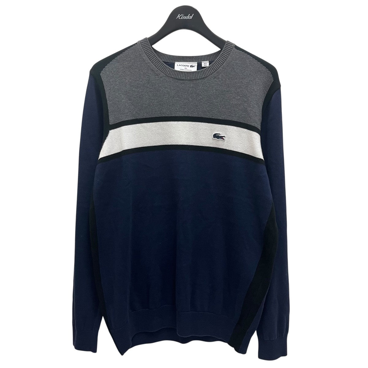 LACOSTE ネイビー ウール混コート ラコステ LACOSTE オーバーサイズミリタリーコート （ネイビー