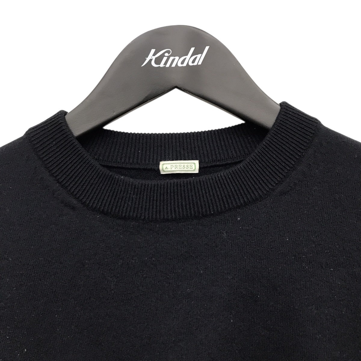 A．PRESSE(アプレッセ) Wool Knit L S T-Shirtウールニット