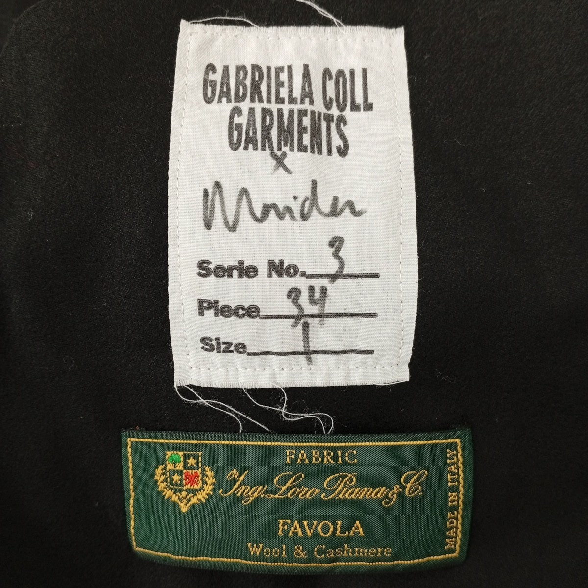 GABRIELA COLL GARMENTS Lolopianaファブリックウールベスト 古着・中古-4枚目のアイテム画像