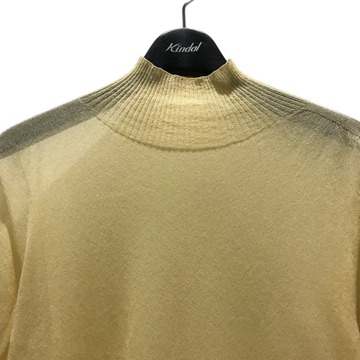 イッセイミヤケ ISSEY MIYAKE 【SHEER ETTE KNIT】 シアーニット IM51KN759 イエロー サイズ：2 ISSEY MIYAKE(イッセイミヤケ) 【SHEER GEORGETTE KNIT】シアー