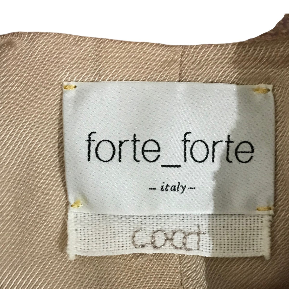forte forte フォルテフォルテ　コート forte forte(フォルテ フォルテ) チェックモヘアコート ベージュ