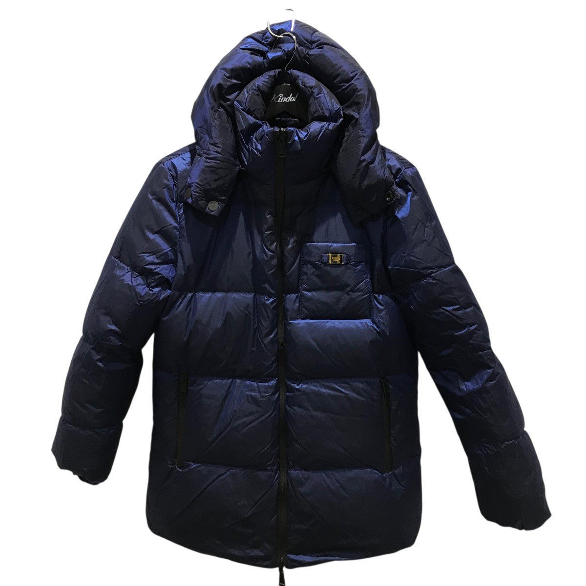 美品　FENDI リバーシブル デニム ダウンジャケット ネイビー 　中綿 FENDI(フェンディ) FFロゴリバーシブルダウンジャケットFW1087 FW1087