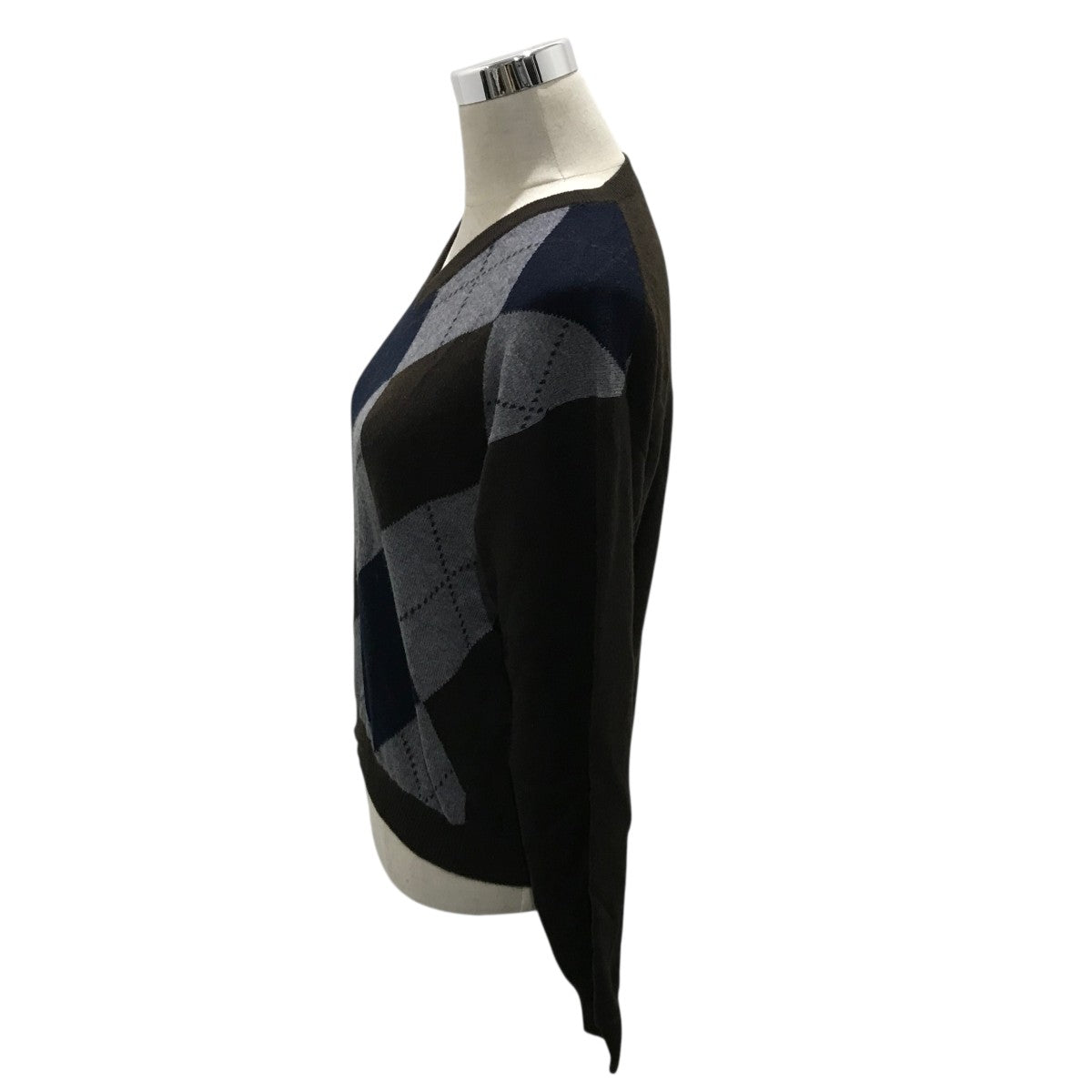 PRADA(プラダ) 25アーガイルニットP24Q2H P24Q2H ブラウン