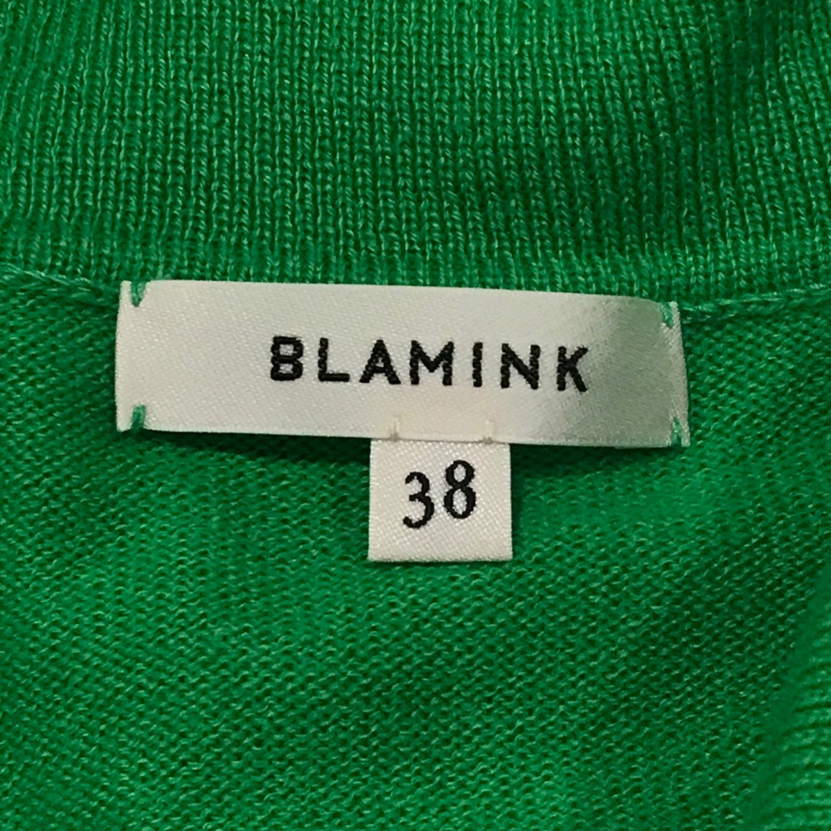 ブラミンク BLAMINK 25SS カシミヤコットンレギュラーカーディガン 7915-230-0072 グリーン サイズ：38 BLAMINK(ブラミンク) 25SSカシミヤコットンレギュラー