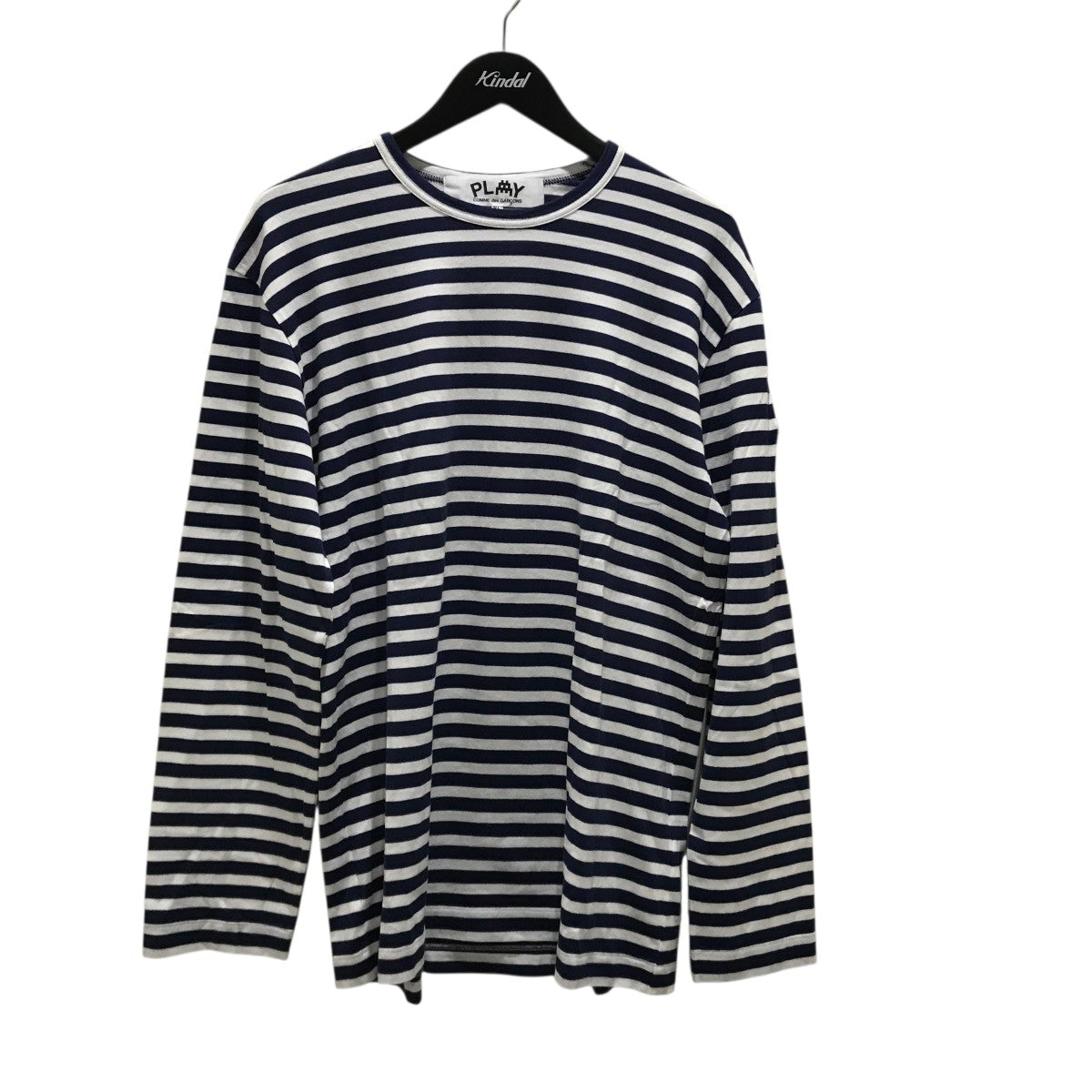 美品★23年長袖ボーダーカットソー　 プレイコムデギャルソン　Mサイズ PLAY COMME des GARCONS プレイ コムデギャルソン ロンT