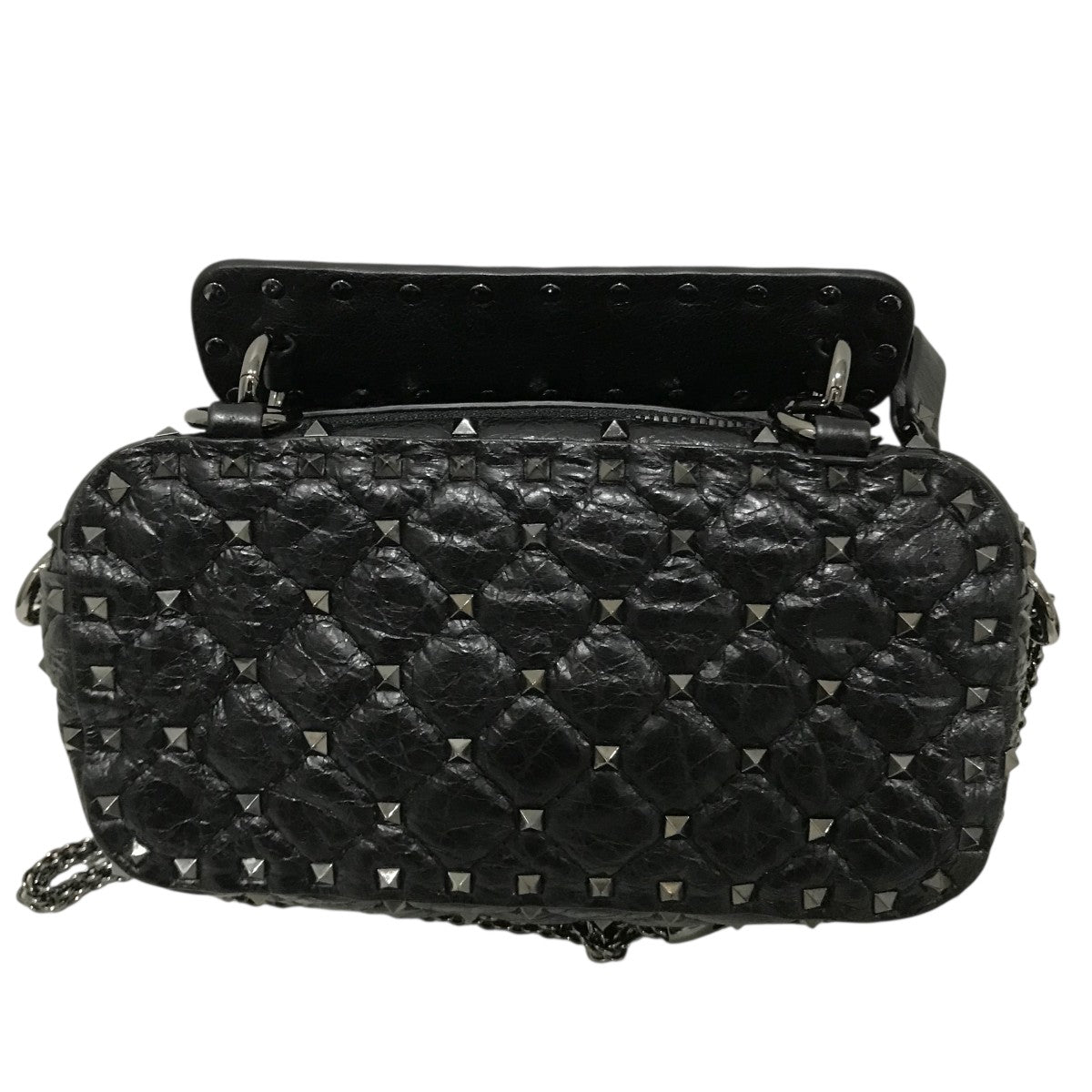 VALENTINO ロックスタッズスパイクナッパレザーショルダーバッグショルダーバッグ 古着・中古-2枚目のアイテム画像