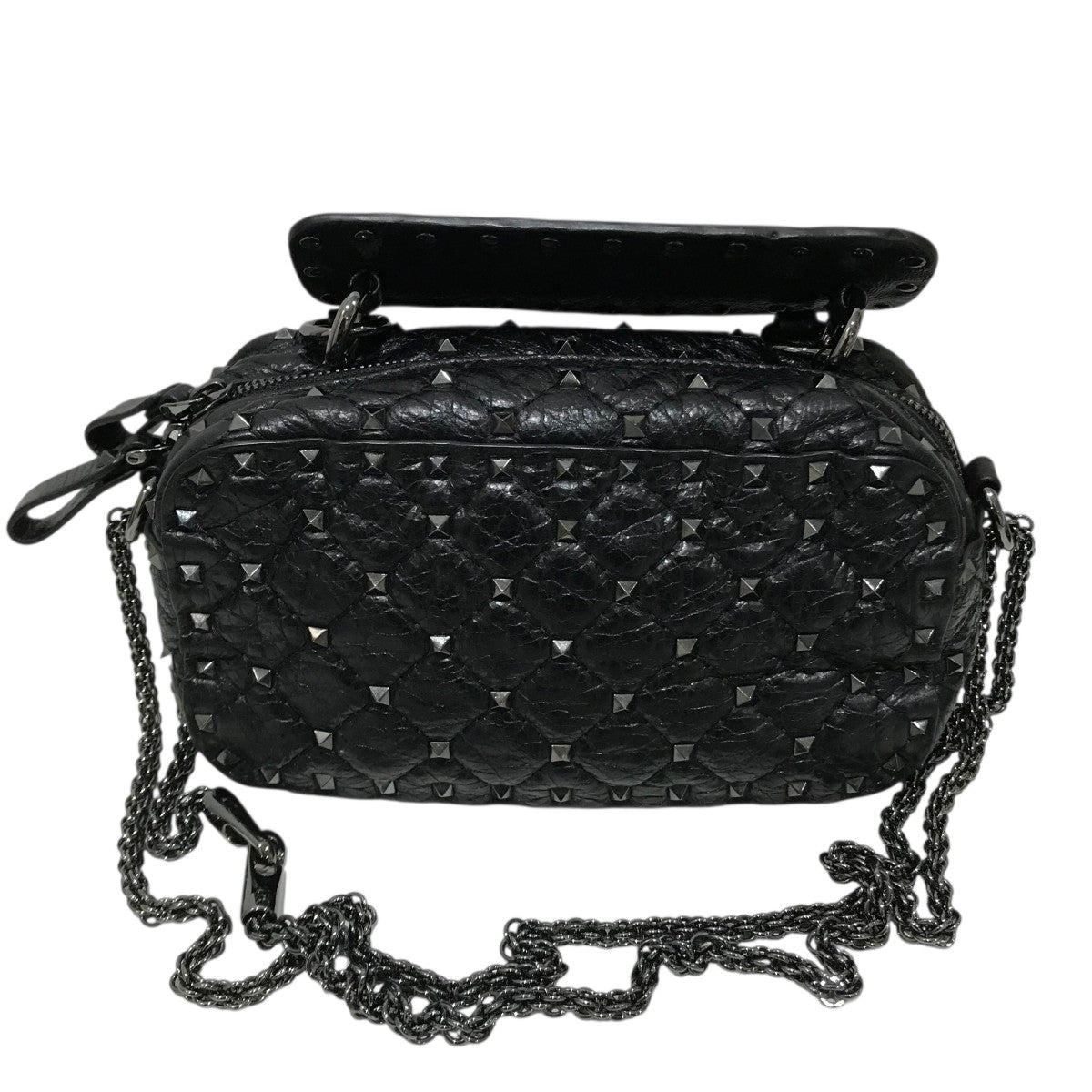 VALENTINO ロックスタッズスパイクナッパレザーショルダーバッグショルダーバッグ 古着・中古-3枚目のアイテム画像