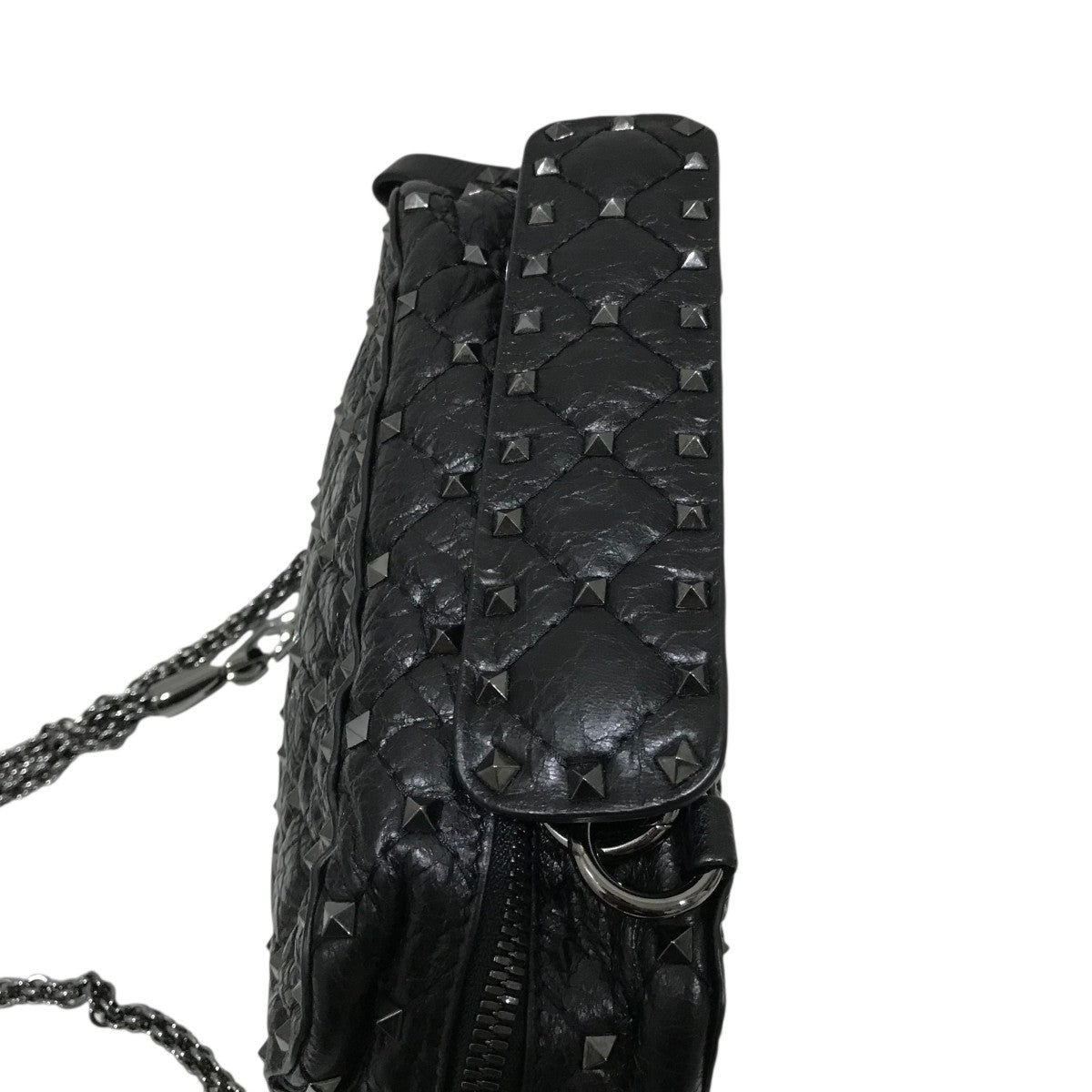 VALENTINO ロックスタッズスパイクナッパレザーショルダーバッグショルダーバッグ 古着・中古-5枚目のアイテム画像