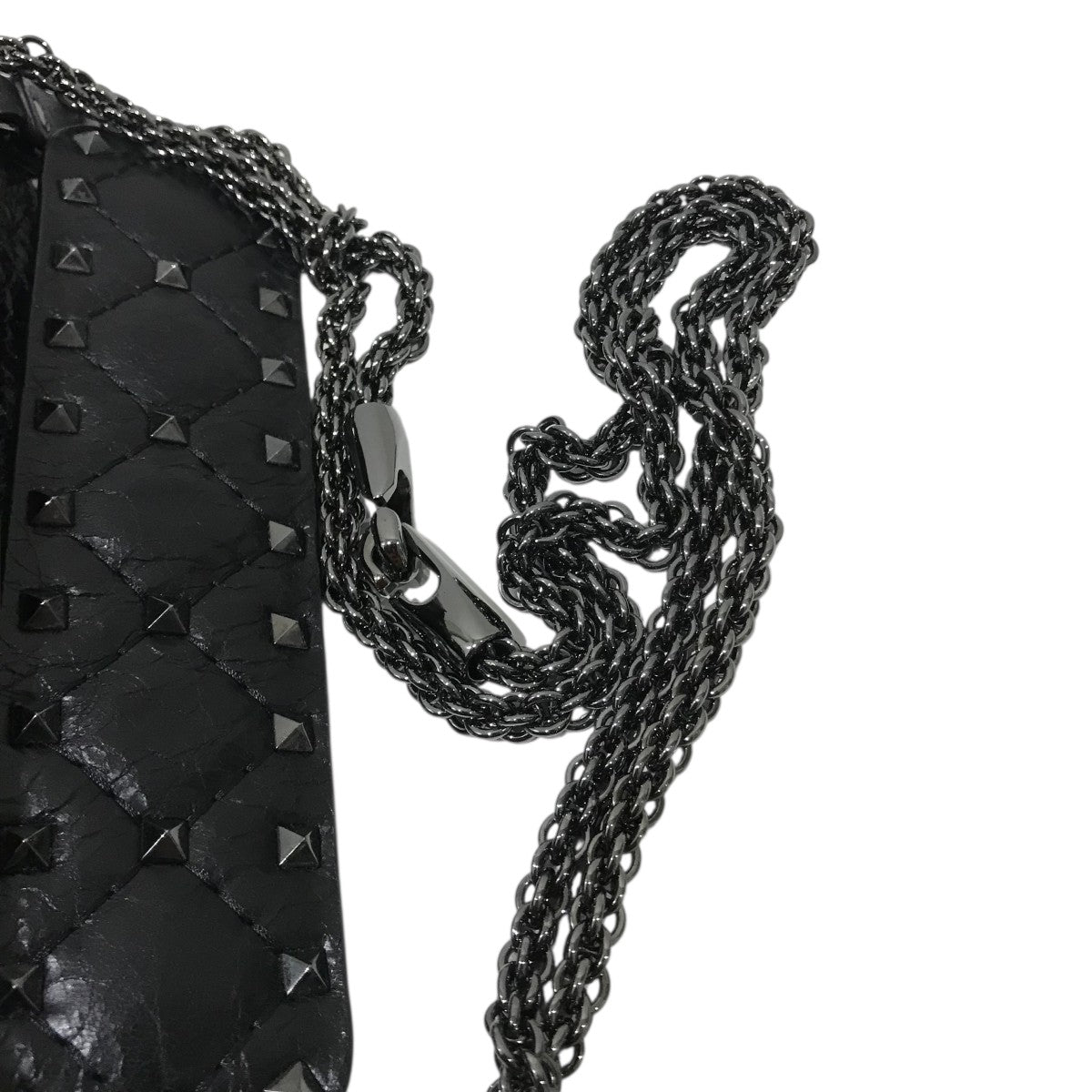 ヴァレンティノ　ショルダーバッグ　キルティング　ロックスタッズ　スパイク　黒 Valentino Garavani ヴァレンティノ・ガラヴァーニ ロックスタッズ