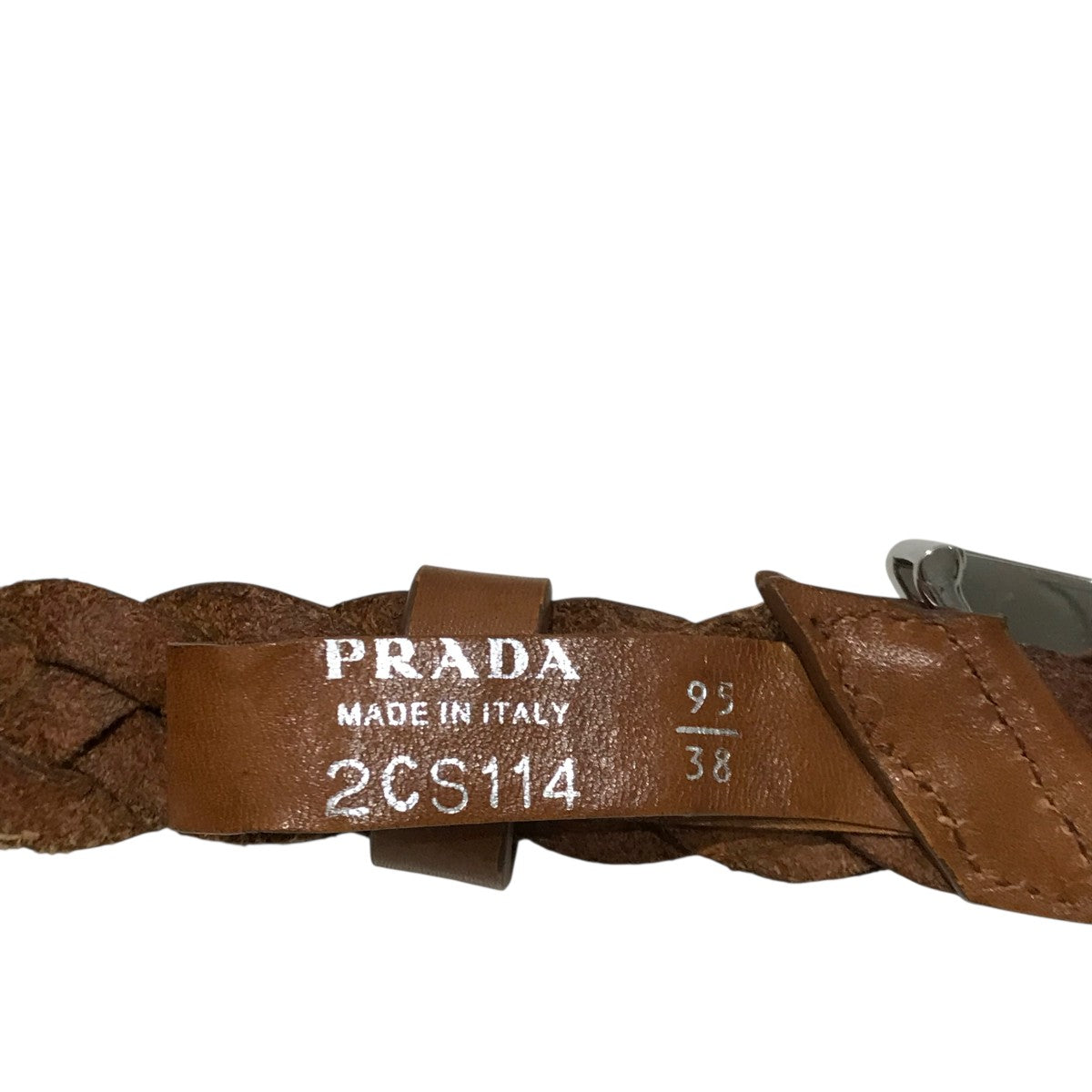 くわごん　PRADA メッシュベルト　メンズ Prada トライアングルロゴ メッシュベルト | ブラック | FARFETCH JP