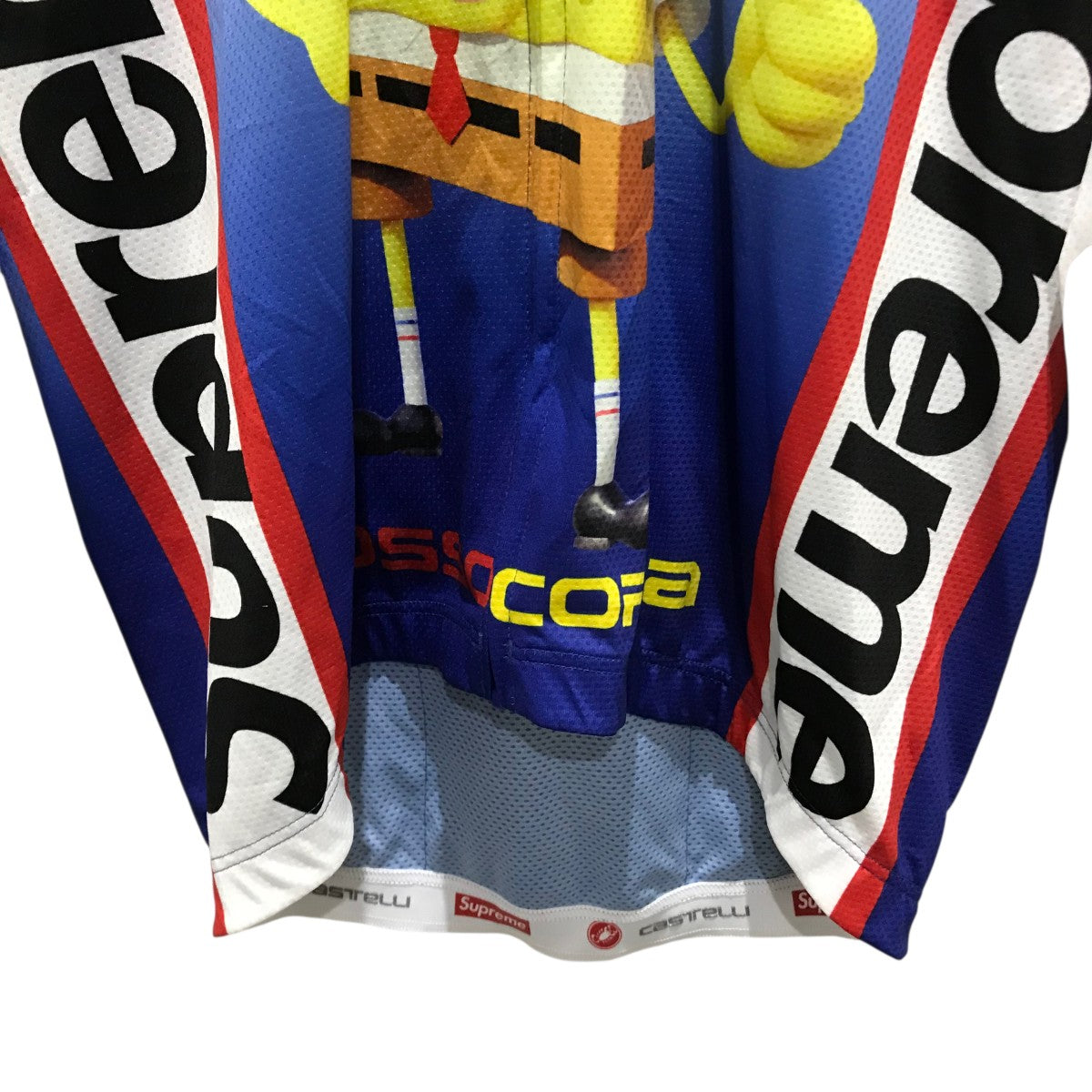 希少XXL！supreme×スポンジボブ×Castelliサイクルジャージ青 Supreme×Castelli 【 L S Cycling Jersey】スポンジボブサイクル