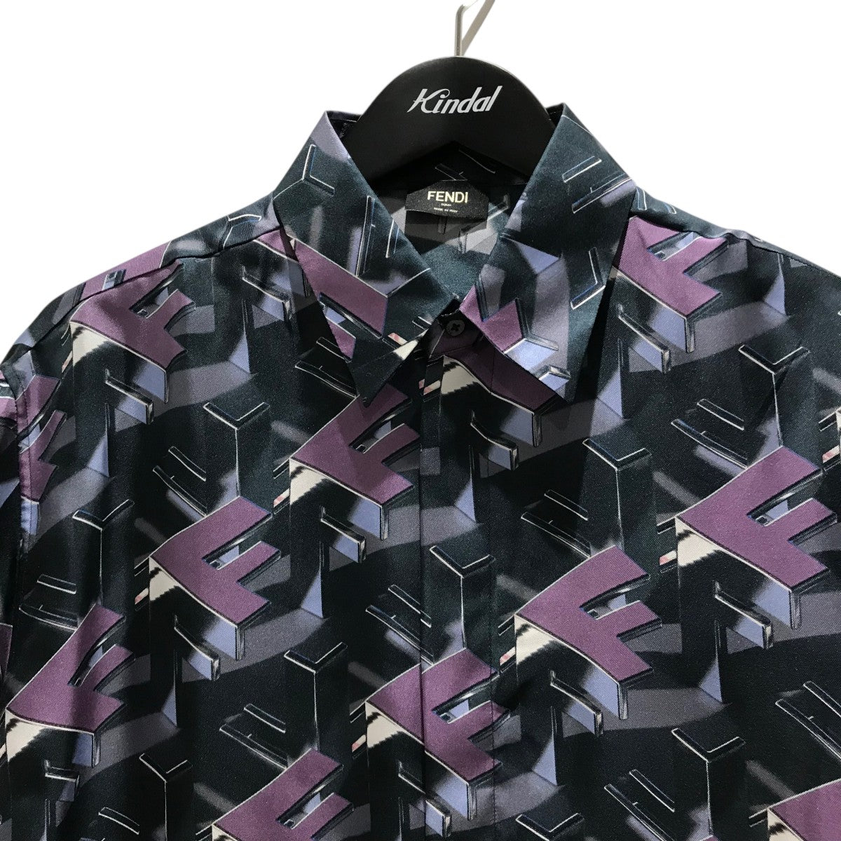 FENDI(フェンディ) 総柄シャツFS0795 FS0795 ネイビー サイズ 39