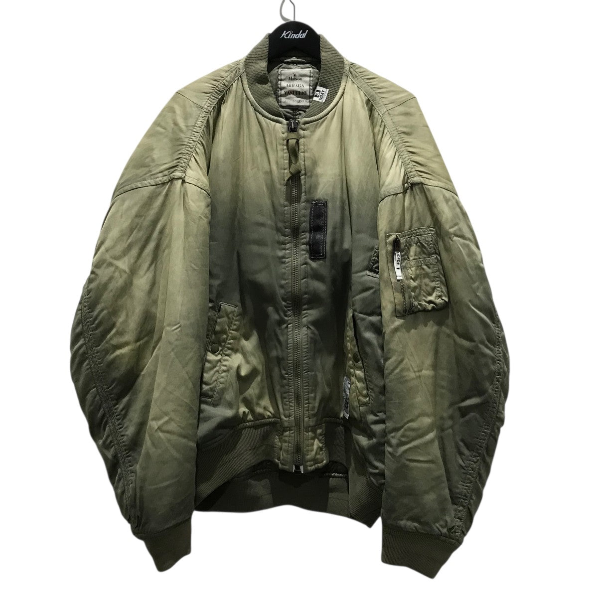美品　ミハラヤスヒロ　00s サンプル品　フライトジャケット　プリーツ加工　紺 Maison MIHARA YASUHIRO 2024-25AW フライトジャケット デニム