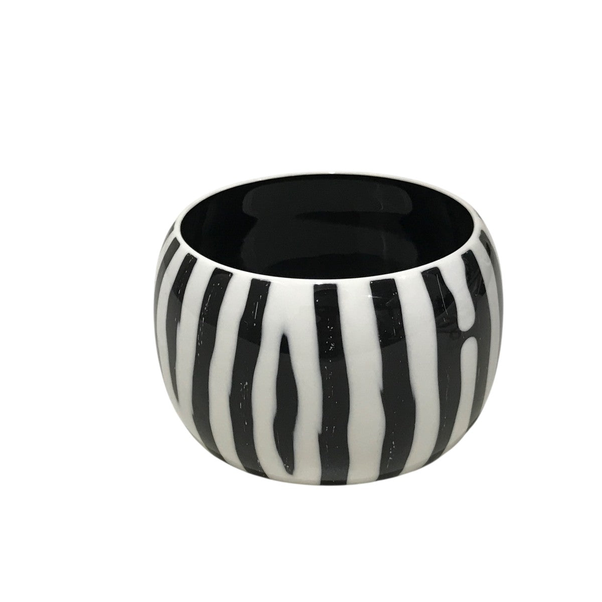 HERMES(エルメス) ラッカーウッドゼブラバングル ブラック×ホワイト