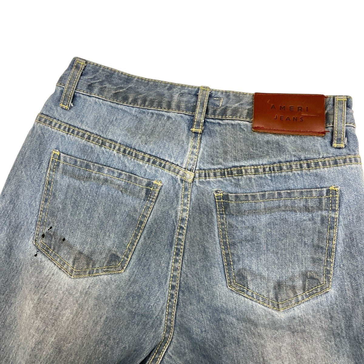 Ameri　アメリ　デニム【未使用タグ付】 AMERI(アメリ) ダメージ加工デニムパンツ ライトインディゴ サイズ S