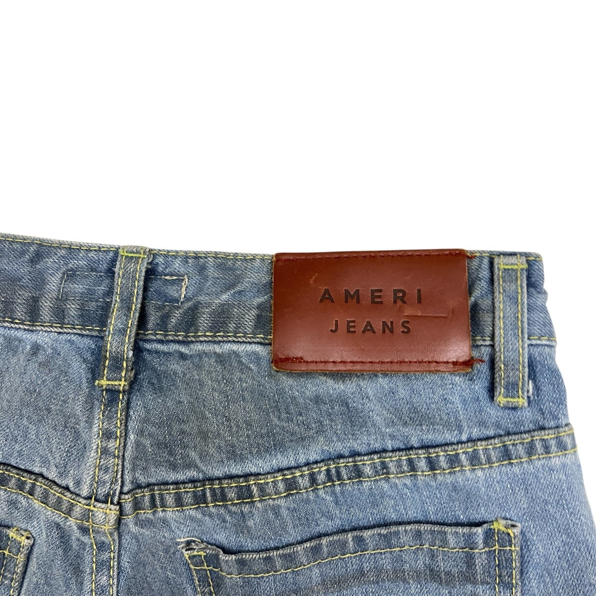 AMERI(アメリ) ダメージ加工デニムパンツ ライトインディゴ サイズ S