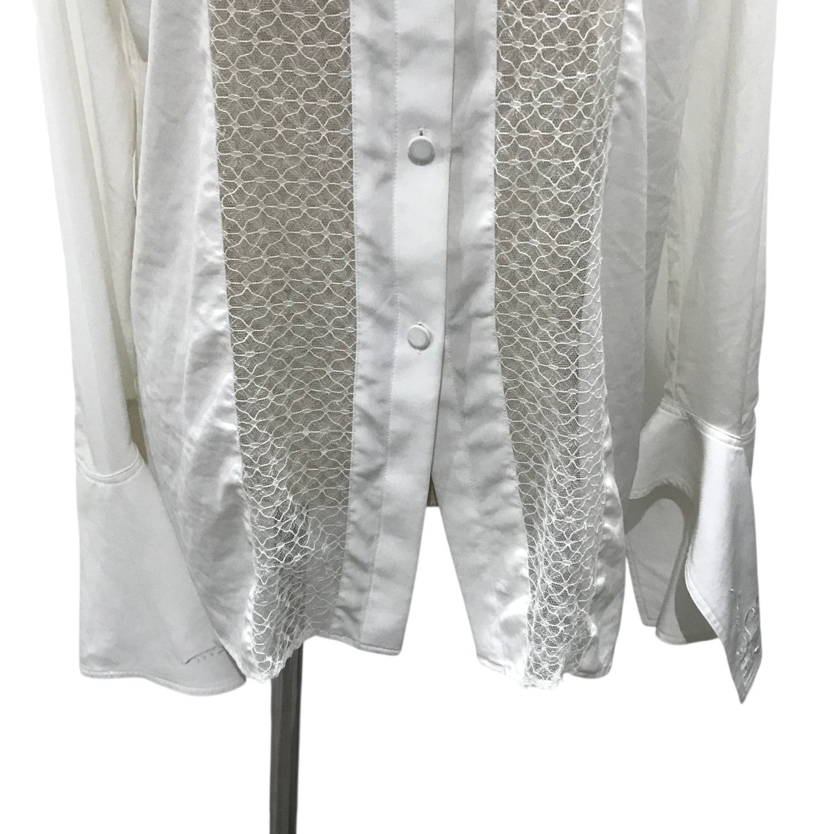FETICO(フェティコ) 【LACE PANELED CREPE SHIRT】長袖シャツ