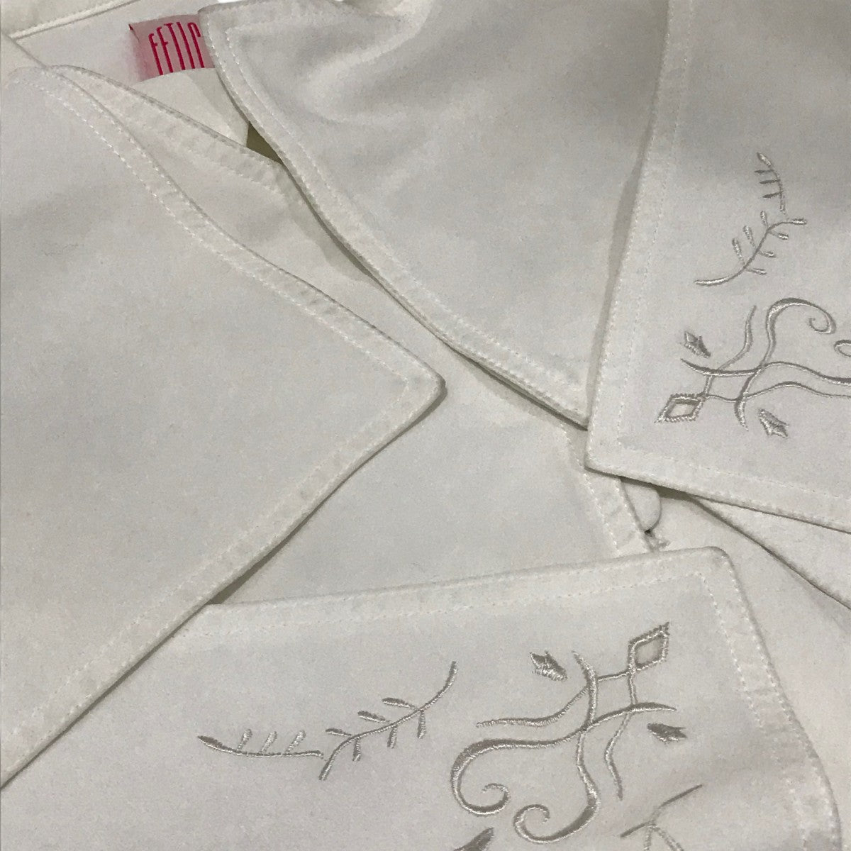 フェティコ FETICO 【LACE PANELED CREPE SHIRT】 長袖シャツ FTC242-0103 ホワイト サイズ：2 FETICO(フェティコ) 【LACE PANELED CREPE SHIRT】長袖シャツ